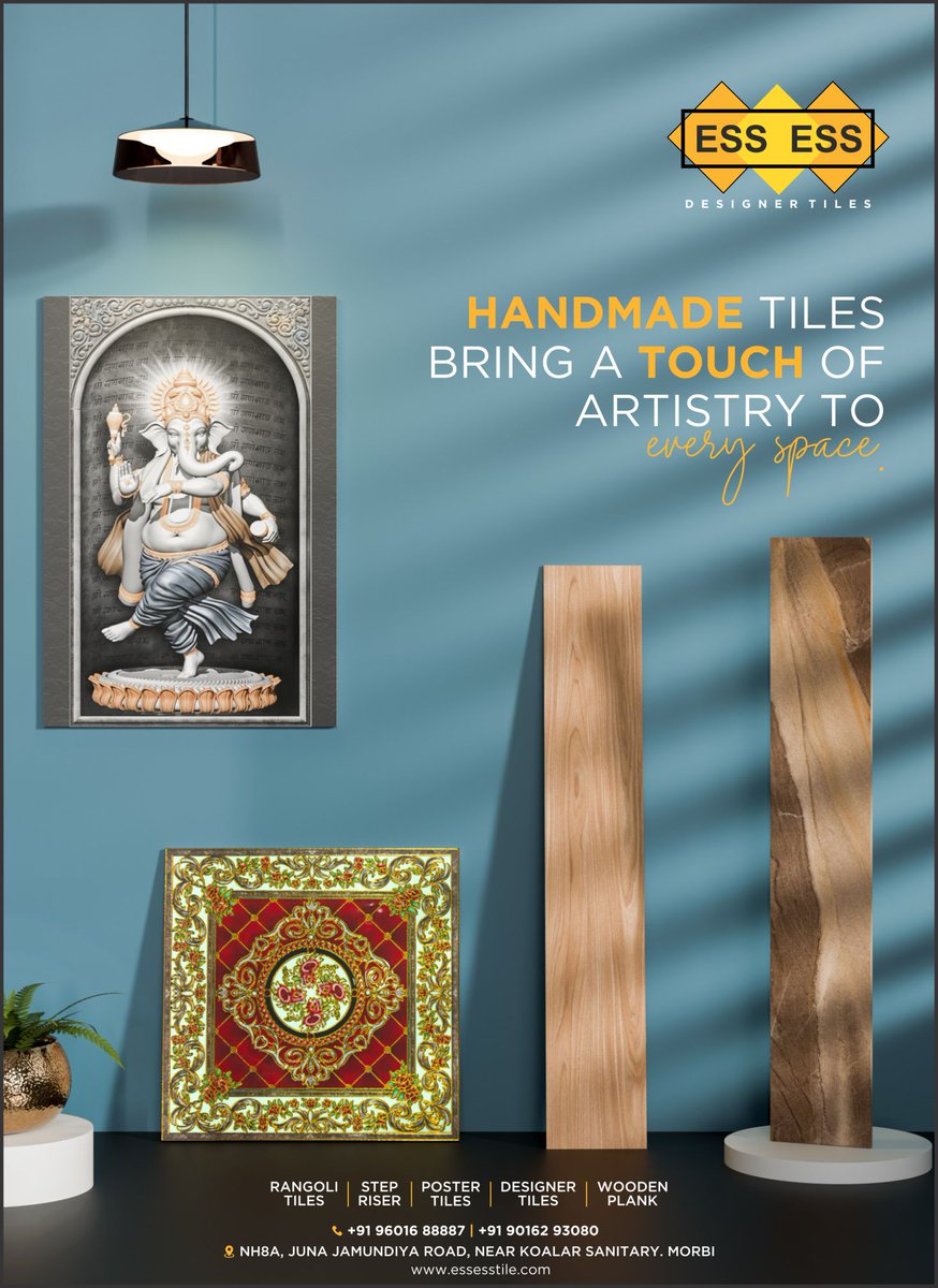 Ess Ess Ceramic, Ceramic Decorator, Ceramic India, 
ceramicindia.com/company-detail…
#ceramic  #3dtiles #decorators  #decorative #woodplanks #border #god #poster #step #riser #india #morbi #gujarat #manufacturers #tiles #exporter #digita