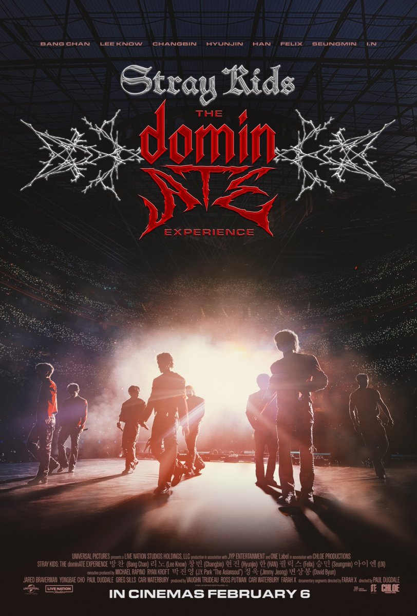 KoreaenBCN's tweet image. Stray Kids: The dominATE Experience, en cines
@Stray_Kids
📅6, 7, 8, 9, 10, 11 y 12 de febrero (según cine)  
🎟️entradas a la venta
Distribuida por @Universal_Spain
#kpop #straykids  #스트레이키즈 #The_dominATE_Experience
Más información:
bit.ly/4jz9W0K