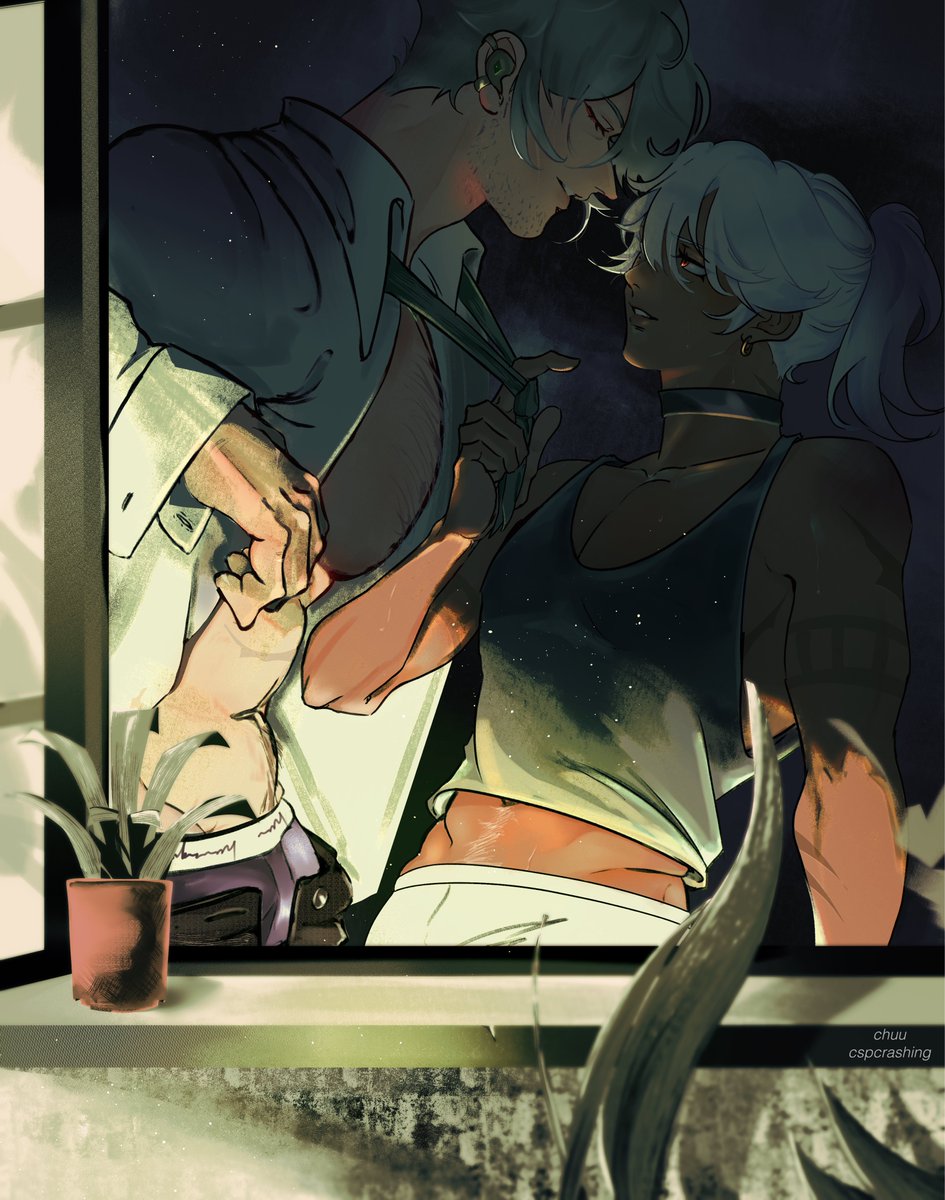 you were getting ready for work, hm? with pillow creases still on your face? #cytham #haino