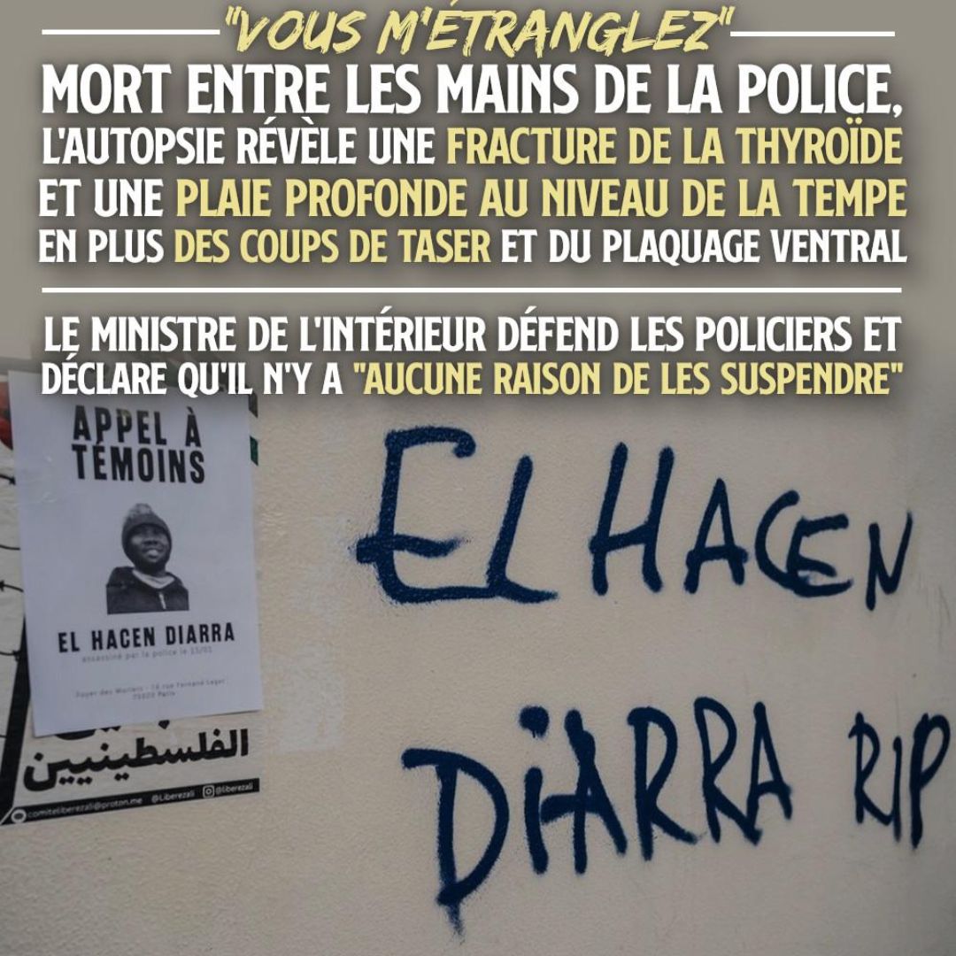 ContreAttaque_'s tweet image. MORT DANS UN COMMISSARIAT : L'AUTOPSIE RÉVÈLE DES ACTES DE TORTURE, LES CAMÉRAS DES POLICIERS ÉTAIENT DÉSACTIVÉES

Alors que les derniers éléments de l'enquête confirment la thèse d'un crime policier, et malgré les images de l'interpellation accablantes...

1/2 ⤵️