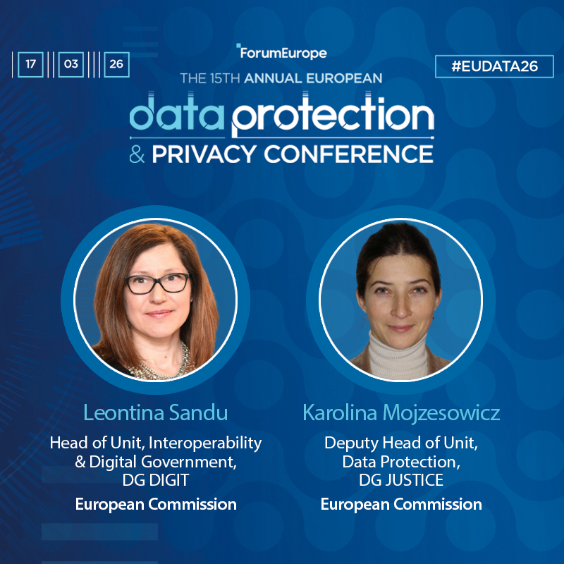 ForumEurope's tweet photo. First confirmed speakers for #EUDATA26:

‣ @LeontinaSandu (@EU_DIGIT)
‣ Karolina Mojzesowicz (@EU_Justice)
‣ Joanna Jużak (@DigitalEU)
‣ @ClarisseGirot (@OECD)
‣ Kari Laumann (NDPA)
‣ @fdepablom (@MADRID)

View more ➡️ https://t.co/8H8n8DHLsP

📆 17 March 2026 📍Brussels https://t.co/wZhgTqeawT