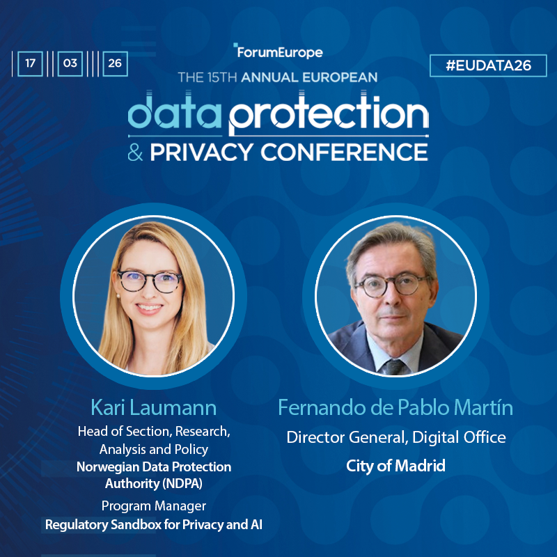 ForumEurope's tweet photo. First confirmed speakers for #EUDATA26:

‣ @LeontinaSandu (@EU_DIGIT)
‣ Karolina Mojzesowicz (@EU_Justice)
‣ Joanna Jużak (@DigitalEU)
‣ @ClarisseGirot (@OECD)
‣ Kari Laumann (NDPA)
‣ @fdepablom (@MADRID)

View more ➡️ https://t.co/8H8n8DHLsP

📆 17 March 2026 📍Brussels https://t.co/wZhgTqeawT