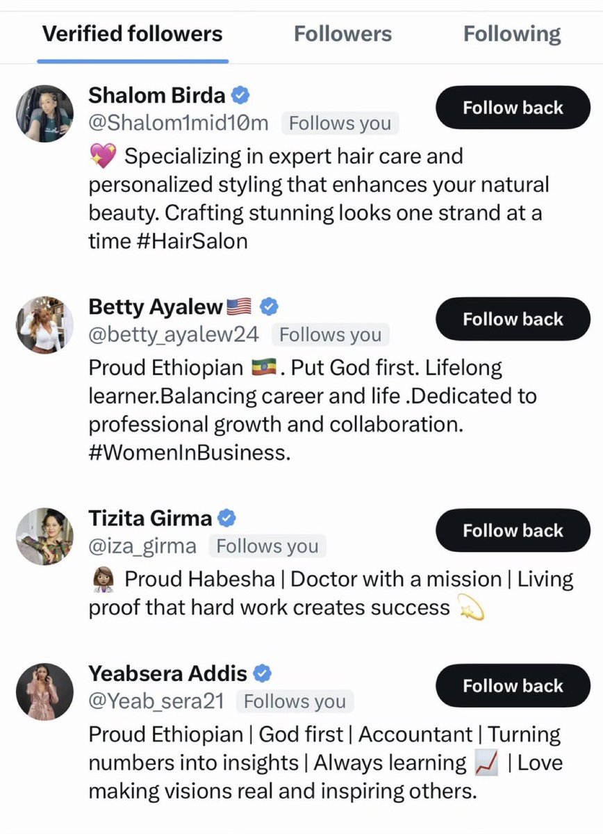 CE33AD's tweet image. Most likely, verified Oromumma ብልግና bots with fake lady pictures are trying to slide into your DMs or spy here on behalf of Abiy Ahmed’s genocidal dictatorial government. Most of these accounts are based in Thailand or East Asia while claiming to live in the United States. Be…