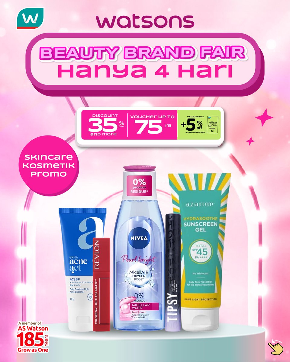 JANGAN KETINGGALAN LAGI YA‼️

Hi Watsons Friends! Weekend Beauty Deals is back🔥 
Cek barang incaran kalian sekarang karna promo harga anjlok gak datang 2x🛍️🛒

Mampirr cepetan👇🏻👇🏻
instagram.com/p/DTzkxuNkqAZ/…