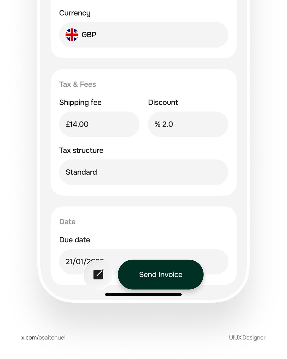 OsaiteNuel's tweet photo. Some additional screens for the invoice flow. https://t.co/muviwZuyss