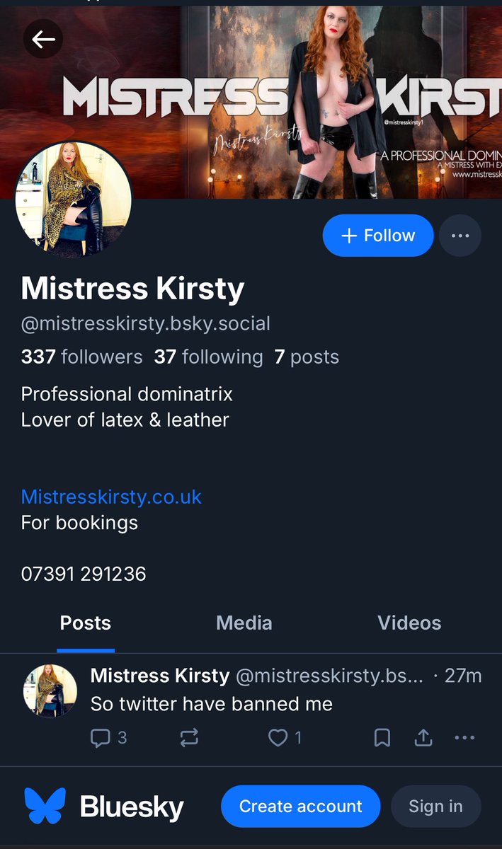 Another Mistress account has been suspended. Mistress Kirsty’s account has been suspended temporarily if you need to make contact feel free to message her on this account.