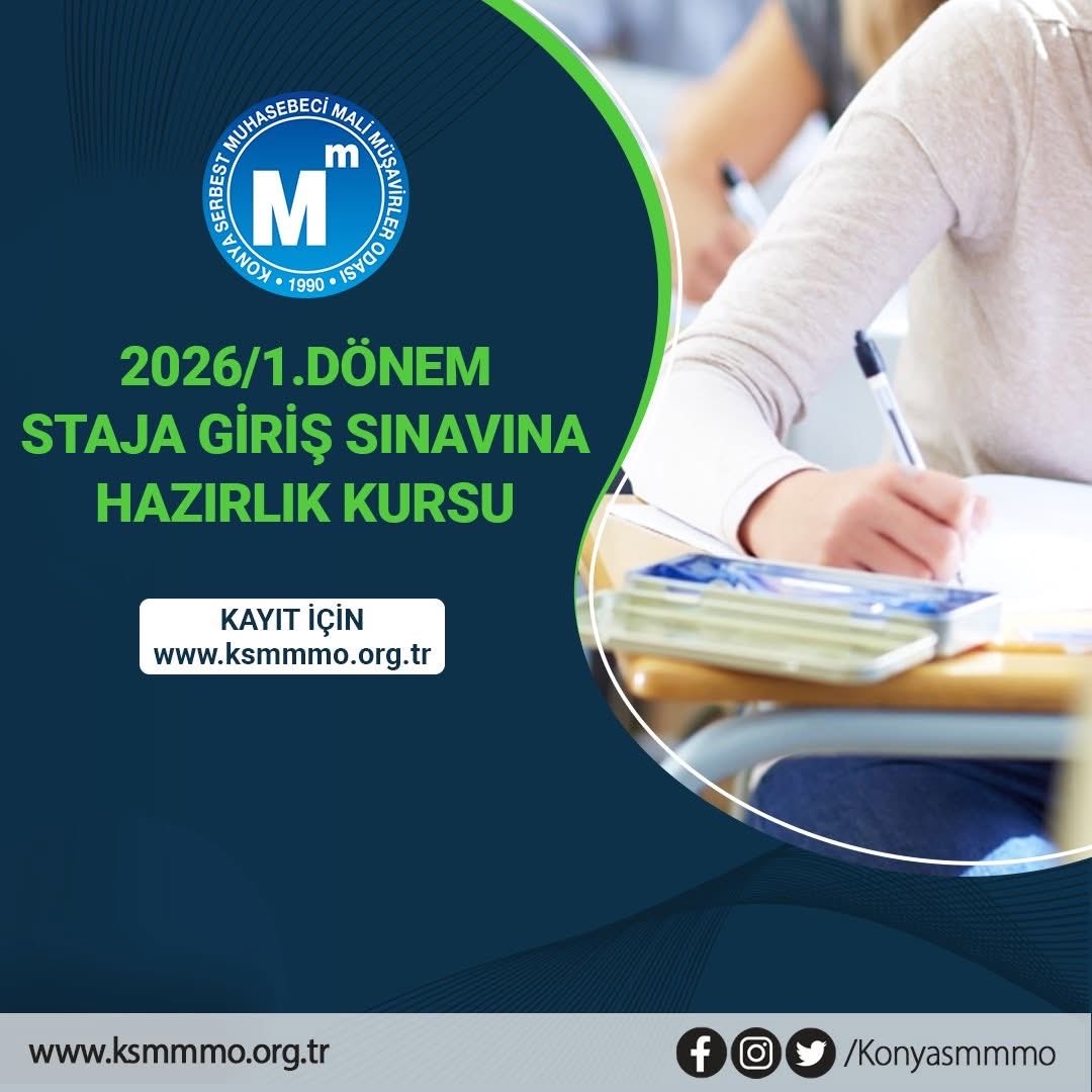 Odamız tarafından 2026/1.Dönem Staja Giriş Sınavına hazırlık kursu açılacaktır.

Detaylı bilgi ve kayıt için: bit.ly/4qFHbm2
