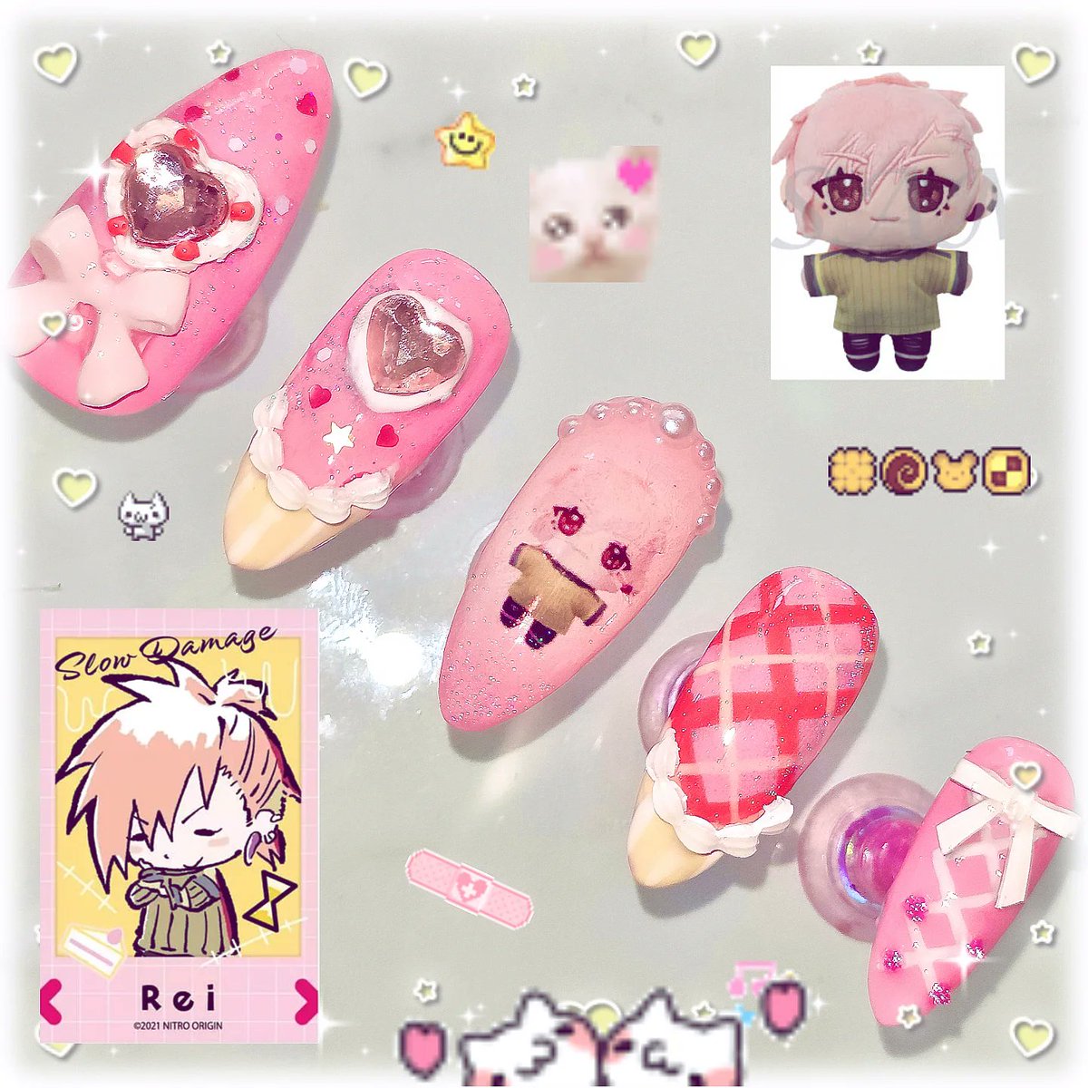 alli_ens's tweet photo. Btw not sure how many of u are nailart fans but I've been posting my otaku nailarts with stupid photoediting to a side insta for fun ^^ @/allienailz  is the username! https://t.co/2gvqaOzvO9