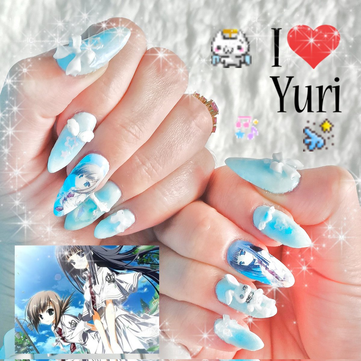 alli_ens's tweet photo. Btw not sure how many of u are nailart fans but I've been posting my otaku nailarts with stupid photoediting to a side insta for fun ^^ @/allienailz  is the username! https://t.co/2gvqaOzvO9