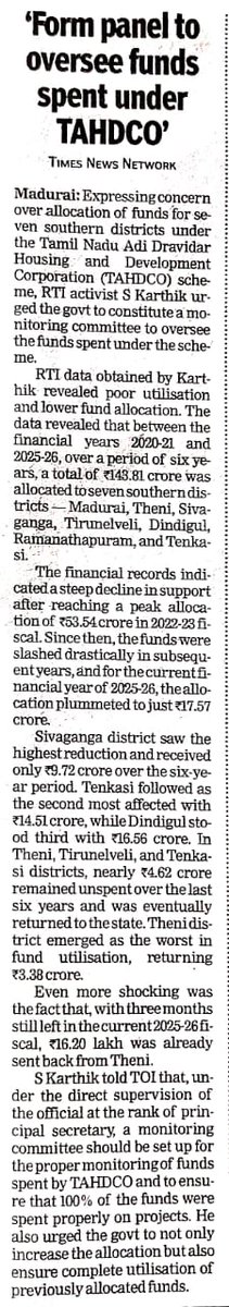 TheBluePen25's tweet image. I literally want to scream my heart out !

How much will the DMK government oppress the Dalits in the state ?

Even being corrupt with our sub plan funds ?

Based on RTI data, fund allocations for welfare schemes under the Tamil Nadu Adi Dravidar Housing and Development…