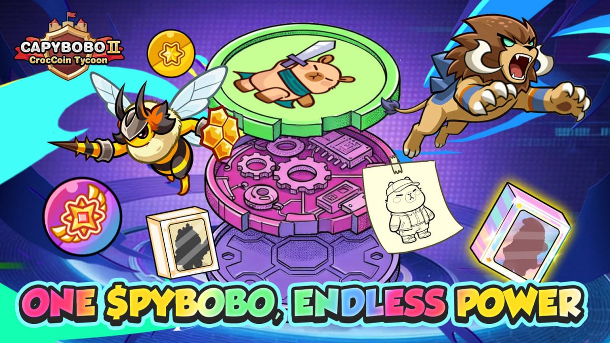 🔥 $PYBOBO keeps evolving.

Listed on <a href="/Alpha_Bybit/">Bybit Alpha</a> two months ago.
Now #1 24h trading volume on <a href="/byreal_io/">Byreal</a>.

With Capybobo 2 coming, now $PYBOBO does:

→ Provide liquidity on <a href="/byreal_io/">Byreal</a> and earn
→ Evolving game mechanics &amp; airdrops for active players  every season
→ On-chain