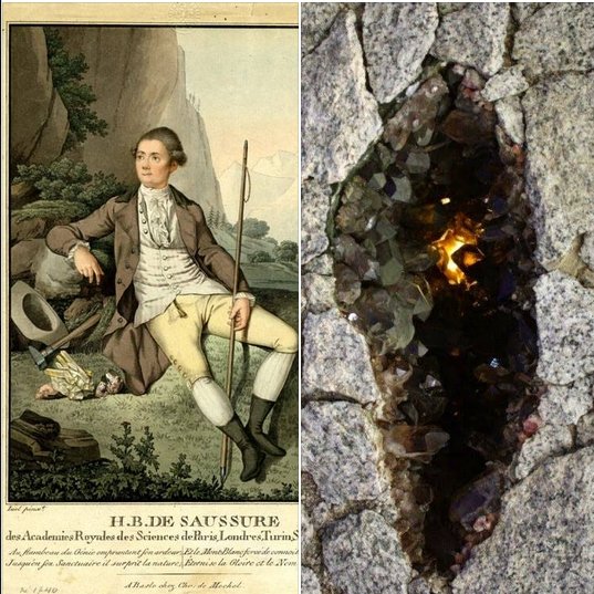 Geology_History's tweet image. January 22, 1799, died #OTD Swiss philosophy professor and  alpinist Horace-Bénédict de Saussure. He climbed some of the highest peak in the #Alps ⛰️ and was also one of the first naturalists to study rocks &amp;amp; crystals found there 💎
bressan-geoconsult.eu/geology-and-al…