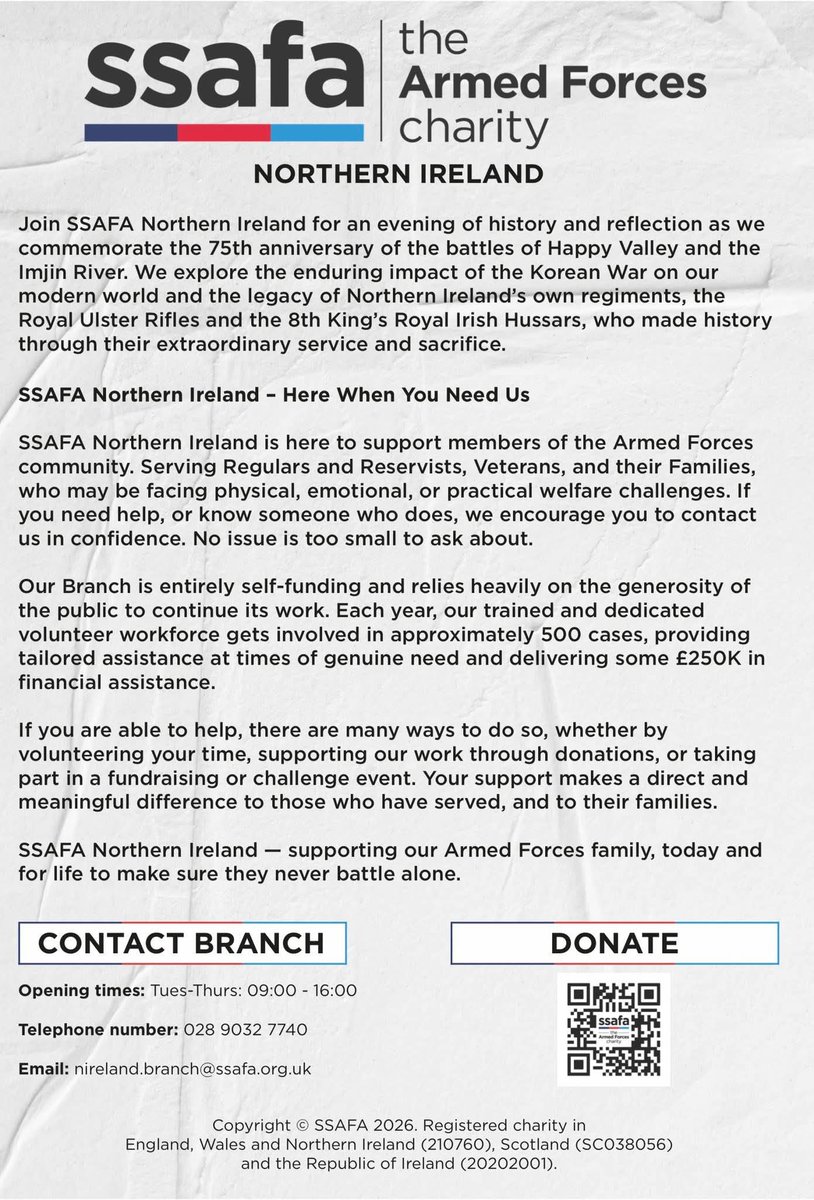 SSAFA Northern Ireland tweet media