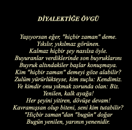 Gündemdir ve dahi pusula.