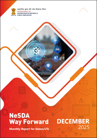 DARPG_GoI's tweet photo. DARPG has released its thirty-second #NeSDA Way Forward monthly report, December 2025, for all States and Union Territories (UTs). The report presents the status of the total number of e-services provided across each State/UT, e-services provided through the State/UT specific identified Single Unified Portals and the status of mandatory e-services. A total of 24,090 e-services are currently provided across States/UTs. In December 2025, 156 new e-services were added by the States/UTs. Out of 2,124 mandatory e-services (59 e-services each of the 36 States/UTs), 1,714 mandatory e-services are available, making the saturation >80%. Additionally, 7 States/UTs provide 100% of their services and 4 States/UTs provide their 90%services through their identified Single Unified Service Delivery Portal.
This edition presents an overview of exemplary e-governance initiatives, featuring comprehensive platforms of Central Government Ministries and Departments, the National Digital Library of India (NDLI) and Central Government Health Scheme (CGHS) Portal, along with best practices from Municipality Portal of Puducherry and Guwahati. This edition also presents the AAKLAN parameter-wise key insights on five assessment parameters for State/UT Unified Portals.
Read the Report here:
https://t.co/vZvBqPXikx
#eServices #December2025 #DigitalIndia #MonthlyReport #UnifiedPortal #eGovernance #DARPG
@narendramodi | @PMOIndia | @DrJitendraSingh | @MIB_India | @PIB_India | @DDNewslive | @airnewsalerts | @mygovindia