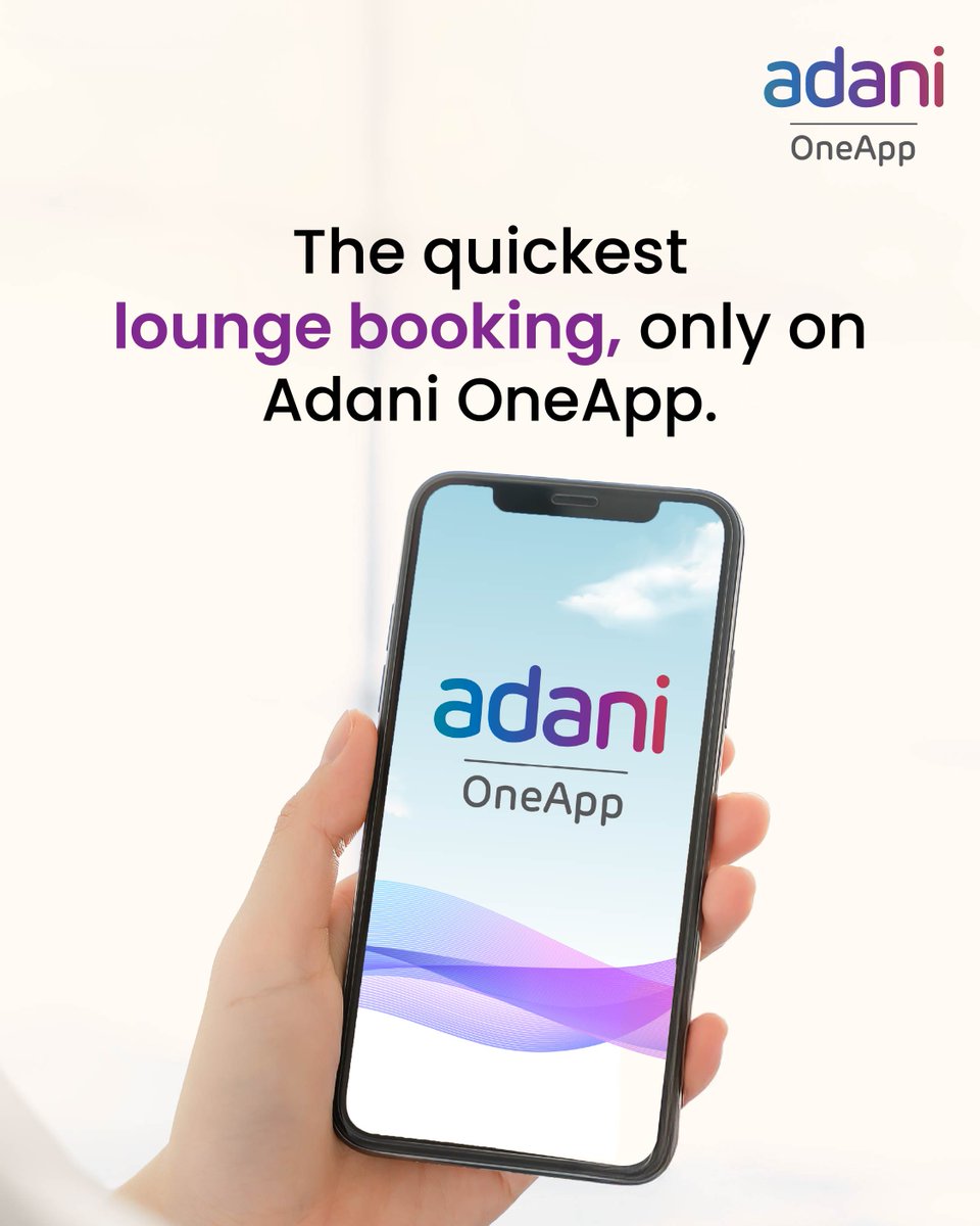 Adani_One's tweet image. The quickest and the most seamless way to access airport lounge is here! Download/Open Adani OneApp, scan and add your cards, book your visit, and skip the counter queue.

#AdaniOneApp #Lounge #AirportService
