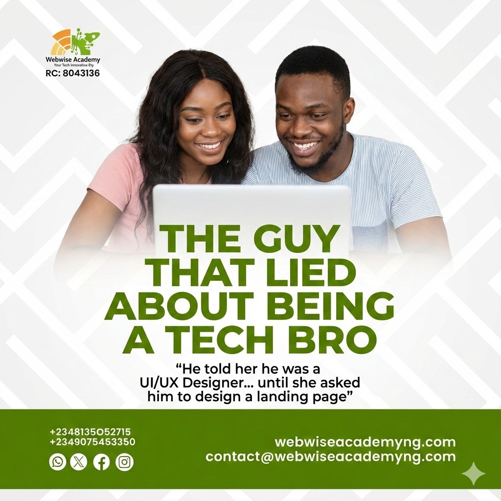 webwiseacademy's tweet photo. Tech Bro No Be For Mouth 😏

Invest in tech and level up with Websise Academy. Enroll in a tech program, learn in-demand skills, and get paid what you're worth! 🚀

#registrationongoing
#learnatechskill https://t.co/OcbFZDcrzB