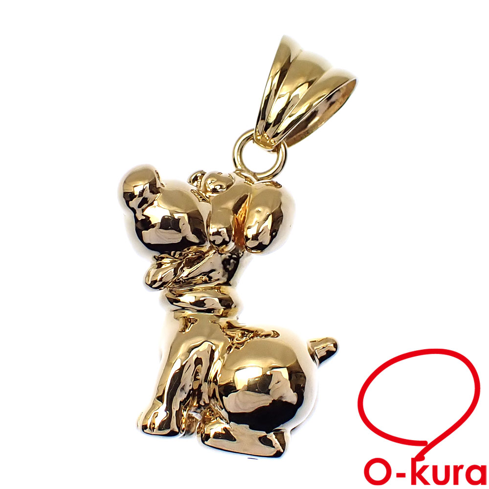 K18YGわんこペンダントトップ ✨販売開始✨ K18YG ドッグモチーフ ペンダントトップ Dog Pendant Top