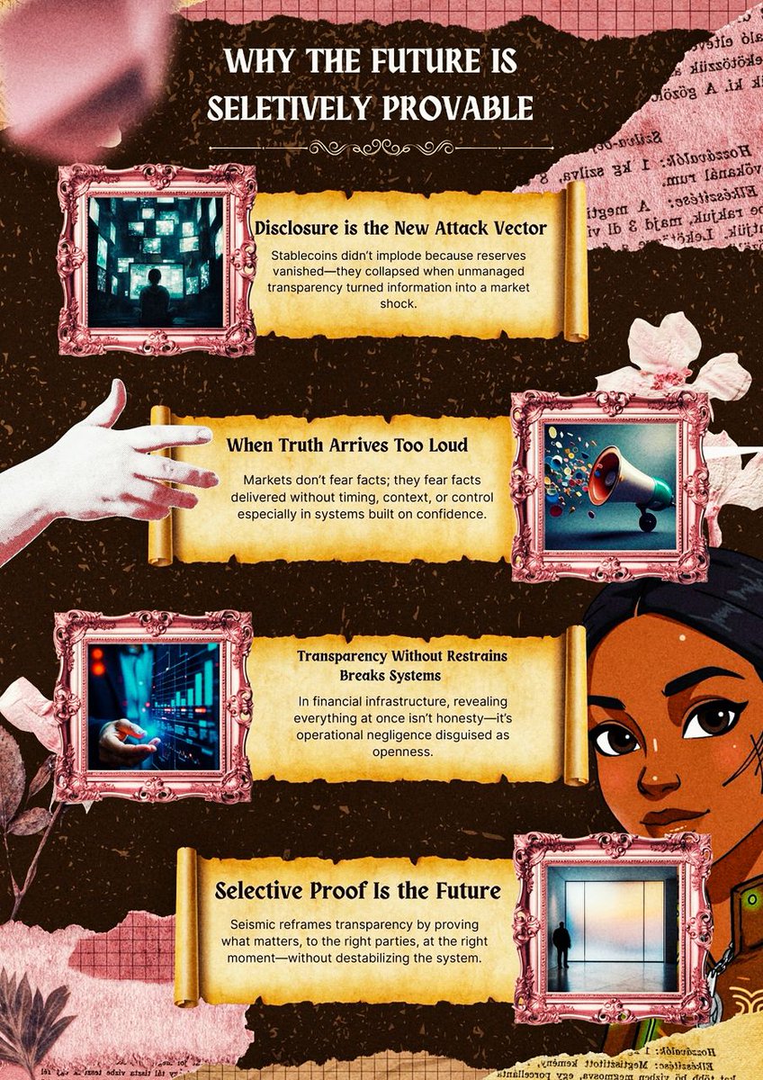 𝙒𝙝𝙮 𝙏𝙝𝙚 𝙁𝙪𝙩𝙪𝙧𝙚 𝙄𝙨 𝙎𝙚𝙡𝙚𝙘𝙩𝙞𝙫𝙚𝙡𝙮 𝙋𝙧𝙤𝙫𝙖𝙗𝙡𝙚 
𝐖𝐡𝐞𝐧 𝐈𝐧𝐟𝐨𝐫𝐦𝐚𝐭𝐢𝐨𝐧 𝐂𝐨𝐥𝐥𝐚𝐩𝐬𝐞𝐬 𝐌𝐚𝐫𝐤𝐞𝐭𝐬
Stable coins didn't fail because they lacked backing, rather they failed because information arrived without restraint. Now history keeps