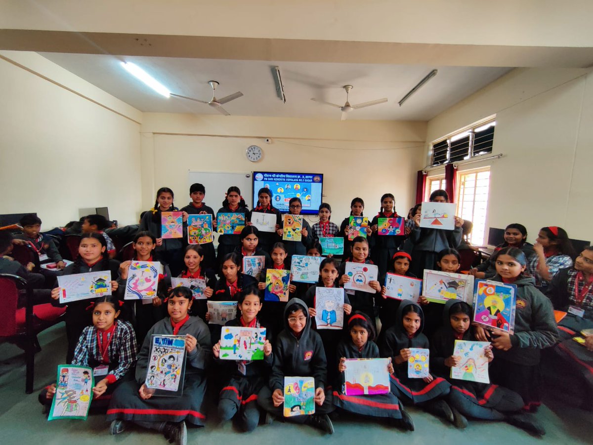 KVNO3SAGAR1's tweet photo. Poster Making Activity under Pariksha Pe Charcha (PPC) 2026 was conducted at PM SHRI KV No. 3 Sagar on 22nd January 2026.
#PPC2026 #MyPPC #PosterMaking #StudentCreativity #VisualExpression #PMShriKV #kvno3sagar #kvsrojabalpur #KVS #kvhq #kvro https://t.co/HzyCPao1Zq