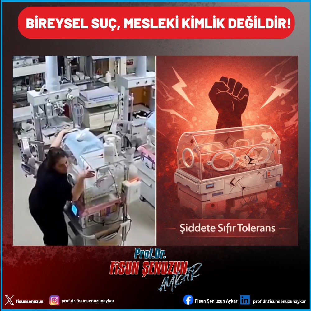 BİREYSEL SUÇ, MESLEKİ KİMLİK DEĞİLDİR! 

Bugün kamuoyuna yansıyan ve bir yenidoğana yönelik ağır şiddeti belgeleyen görüntüler, sağlık hizmetlerinde bireysel suç ile mesleki kimliğin kesin biçimde ayrılması gerektiğini bir kez daha göstermiştir. Bu tür eylemler, hemşirelik
