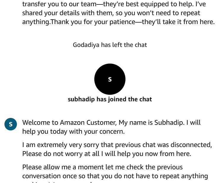 Alok98250044's tweet photo. @AmazonHelp @amazonIN @JeffBezos #AmazonIndia @consumers_forum
@jagograhakjago
@NCSCgoi This is how customer care dealing the case. Nobody is able to understand and in an hour chat more than 6 ppls left the chat. Your DM and get issue solved tech is not working. Help rightly please. https://t.co/O4ULxFYmgi