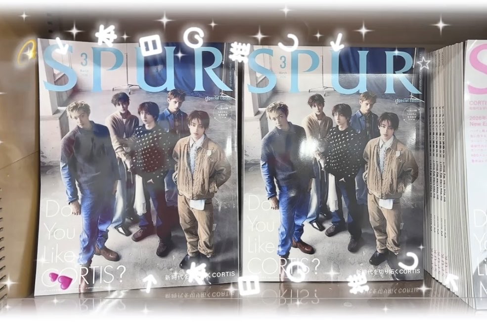店頭にこるちす並んでて感動(っi ᗜ i c)💫SPUR×CORTISイケメンすぎて即購入。キャッチコピーも秘話も最高だったよ~👍🏻