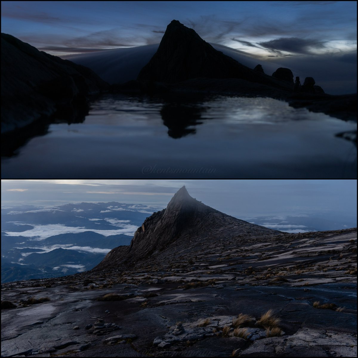 ちょうど1年前、初めての海外登山のために日本を出発しました。
あの当時から山への向き合い方や撮影機材の考え方はだいぶ変わったと思います。
写真は初海外登山の目的地Low’s Peak (4095m)登頂日に撮影したUgly sister peak (4055m)とSouth peak (3922m)です。
#キナバル