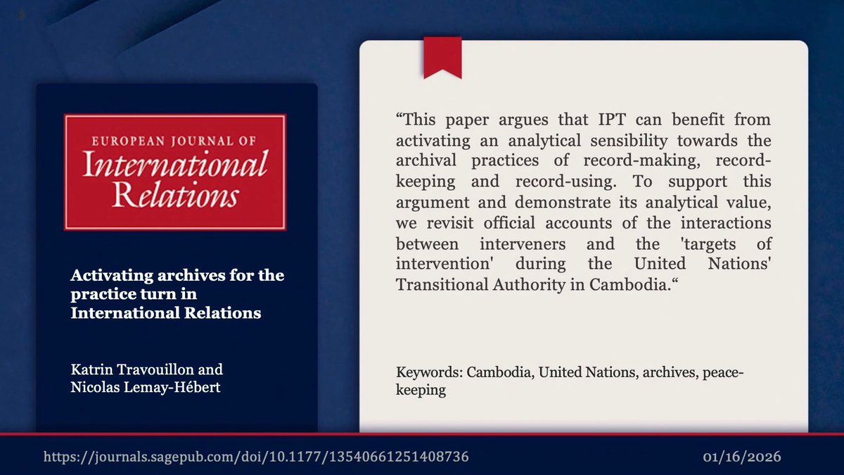 EJIR (European Journal of International Relations) tweet media