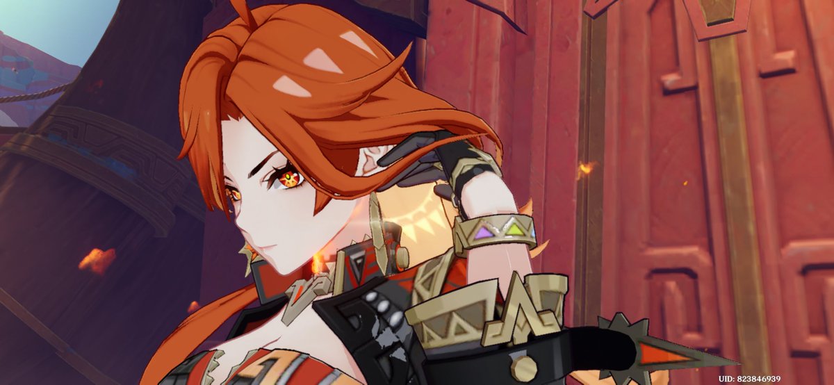 ToriiCos's tweet image. ずっとやれてなかった原神、やっとこさナタ来た！！！カチーナ可愛すぎるしやっとキィニチと炎神会えた🥺💓💓💓顔がいい……