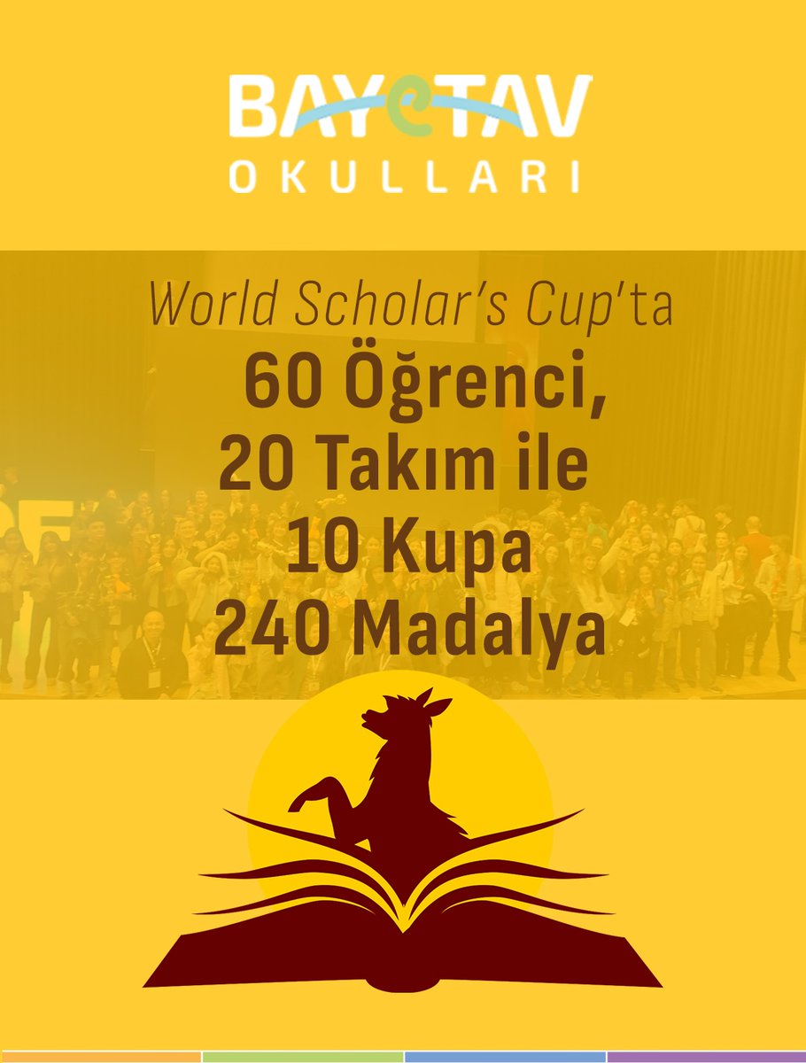 17–18 Ocak'ta İzmir’de düzenlenen World Scholar’s Cup yarışmasına ortaokul ve liseden 20 takımımız katılarak çok sayıda madalya ve kupa kazanarak okulumuzu başarıyla temsil ettiler. Tüm öğrencilerimizi ve emekleri için tüm İngilizce öğretmenlerimizi yürekten kutluyoruz.