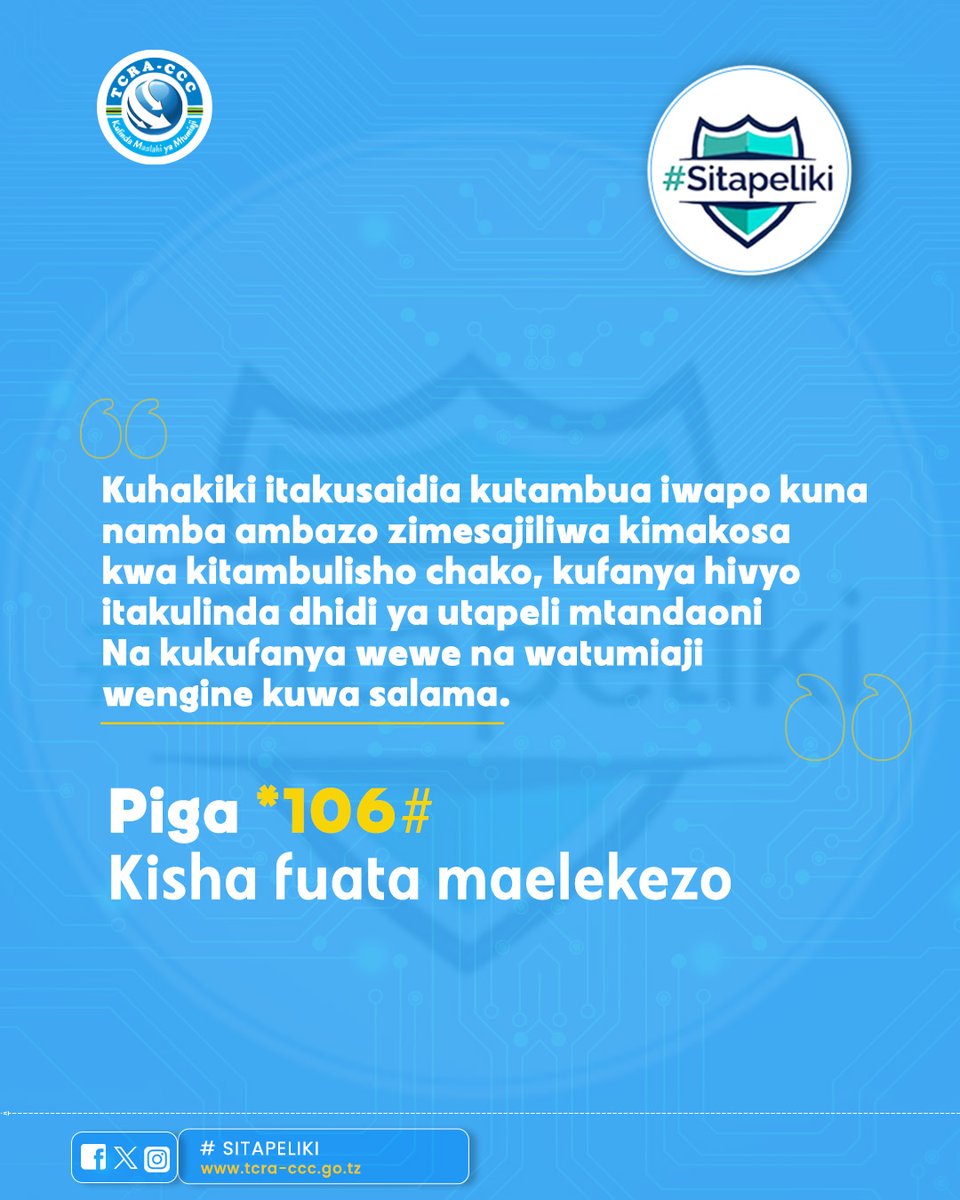 TCRA Consumer Consultative Council (TCRA CCC) tweet media