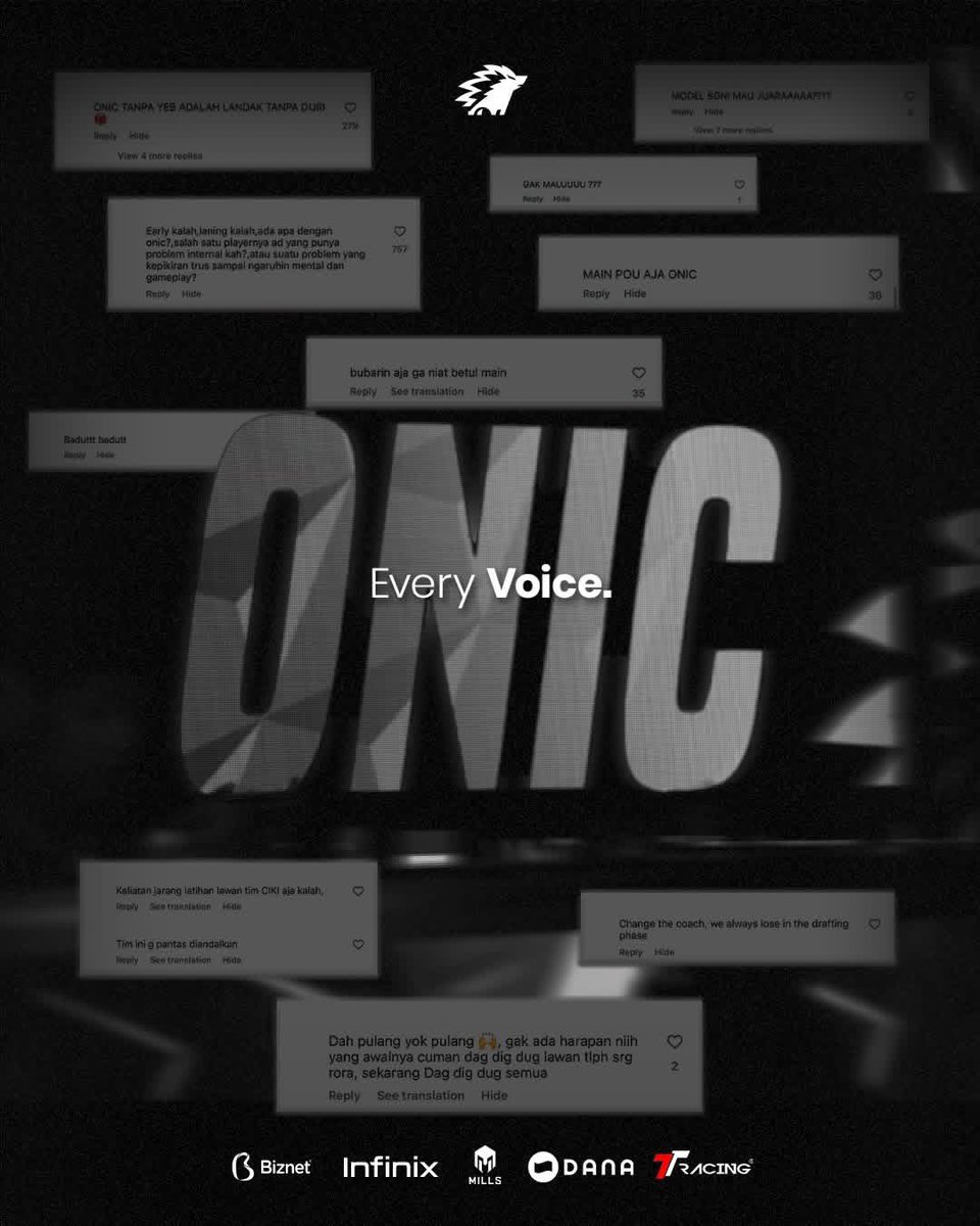 onic_esports's tweet image. Sorry we failed, SONIC.

Kami memohon maaf atas hasil yang tidak diharapkan bagi kita semua. Kami berterima kasih atas dukungan dan doa kalian selama ini. We’ll come back stronger!