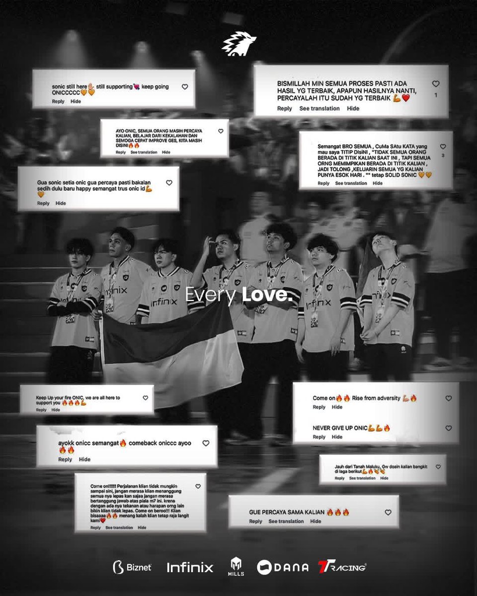 onic_esports's tweet image. Sorry we failed, SONIC.

Kami memohon maaf atas hasil yang tidak diharapkan bagi kita semua. Kami berterima kasih atas dukungan dan doa kalian selama ini. We’ll come back stronger!