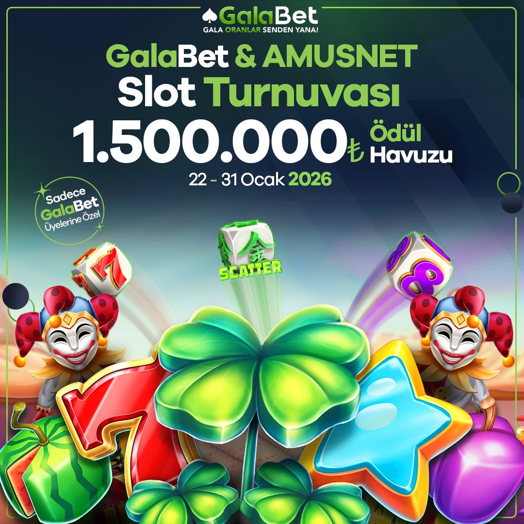 galabresmi's tweet photo. 🔥 GalaBet &amp; AMUSNET Slot Turnuvası Başladı!

💰Toplamda 1.500.000₺ ödül havuzu sizi bekliyor!

📅 Turnuva Tarihi: 22-31 Ocak

💰 Hemen oynayın , büyük ödülden payınızı kapın!

🔗 https://t.co/bufBgzze3r

♠️ Gala, Oranlar Senden Yana! https://t.co/7Mg8QvFdbk