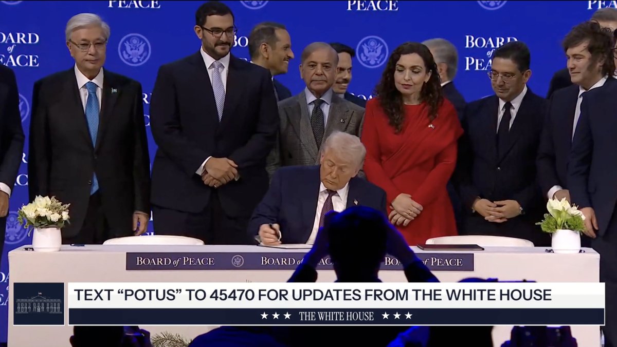Cointelegraph's tweet image. 🚨 JUST IN: Donald Trump’s Board of Peace has now been officially signed at Davos, with backing from 20+ countries.