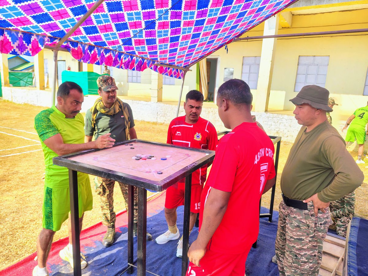 48bnCrpf's tweet photo. As part of the ongoing activities ahead of the Unit Raising Day on 01 Feb 2026, a carrom match was played between Dett-48 Bn and B/48 Bn. Displaying focus and sportsmanship, the match was won by B/48 Bn. #48BnCRPF #CRPF #UnitRaisingDay #Carrom #TeamSpirit 🇮🇳 https://t.co/HhgXemJM9f