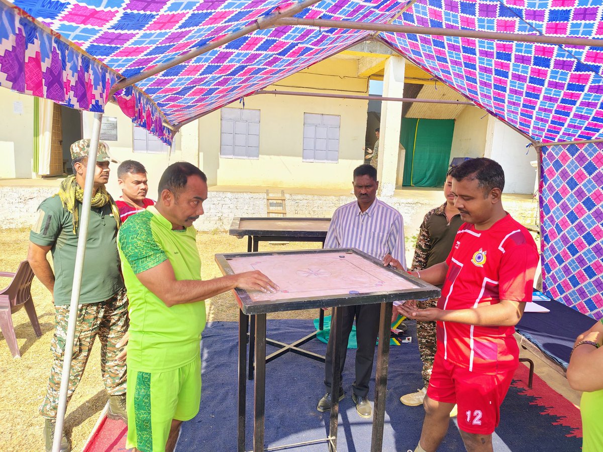 48bnCrpf's tweet photo. As part of the ongoing activities ahead of the Unit Raising Day on 01 Feb 2026, a carrom match was played between Dett-48 Bn and B/48 Bn. Displaying focus and sportsmanship, the match was won by B/48 Bn. #48BnCRPF #CRPF #UnitRaisingDay #Carrom #TeamSpirit 🇮🇳 https://t.co/HhgXemJM9f