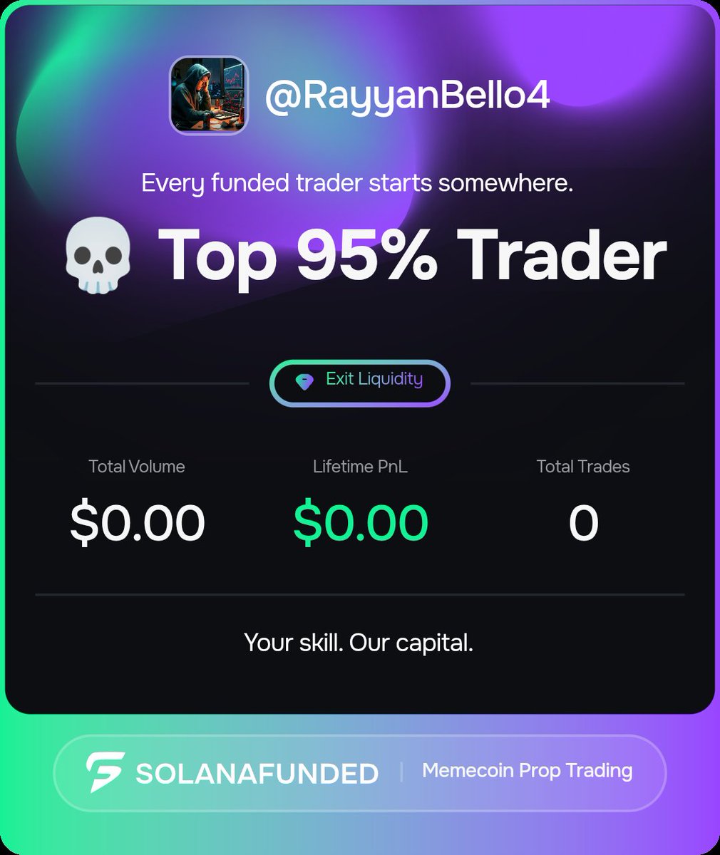 I’m outperforming others, how about you?

Check here → solanafunded.com/ref/RayyanBell… #Solana #Memecoins #Trading #Crypto