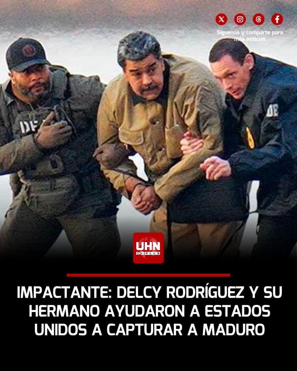 🇻🇪🇺🇸‼️ | ÚLTIMA HORA — Según reveló el medio británico The Guardian, Delcy Rodríguez y su hermano fueron quienes cooperaron para la captura de Nicolás Maduro. Figuras poderosas del régimen prometieron en secreto a funcionarios estadounidenses y cataríes que ayudarían la caída de