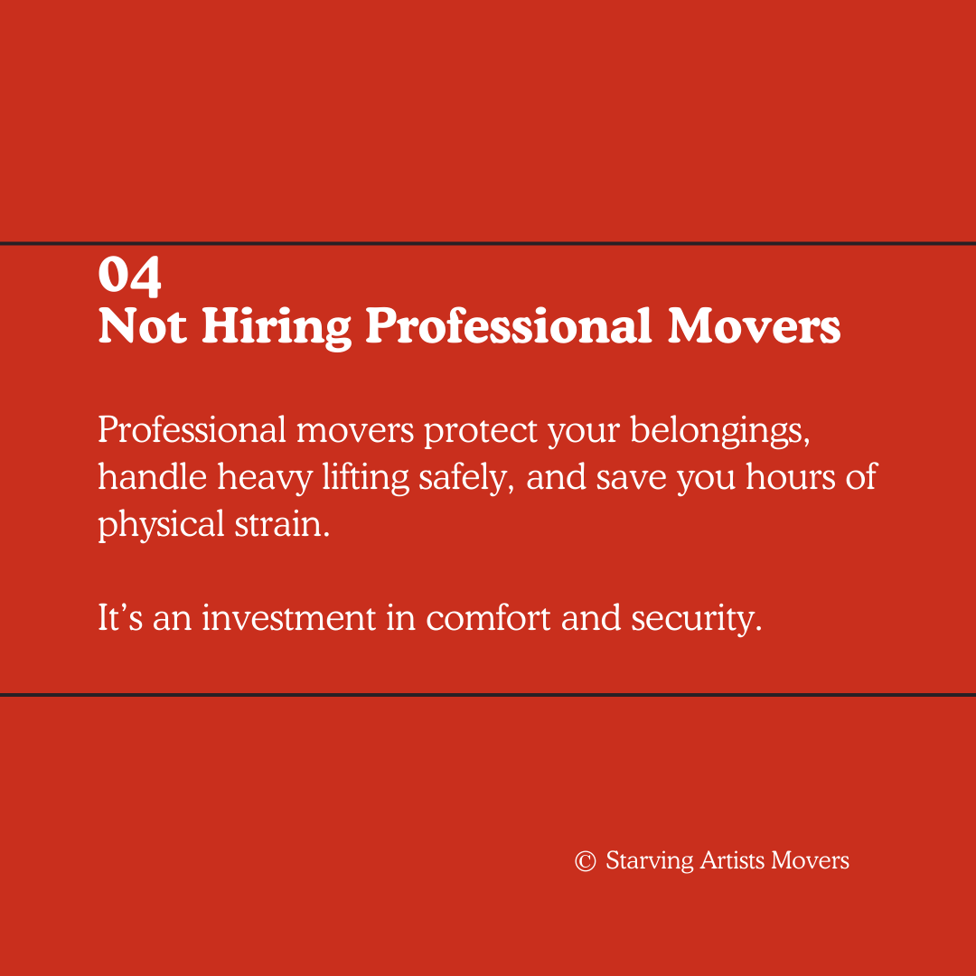 SAMoversNH's tweet image. Moving soon? Avoid these 4 common mistakes 🚫

Knowing what to avoid helps you move smarter and with confidence. A little planning goes a long way.
#MovingTips #MovingMistakes #StarvingArtistsMovers