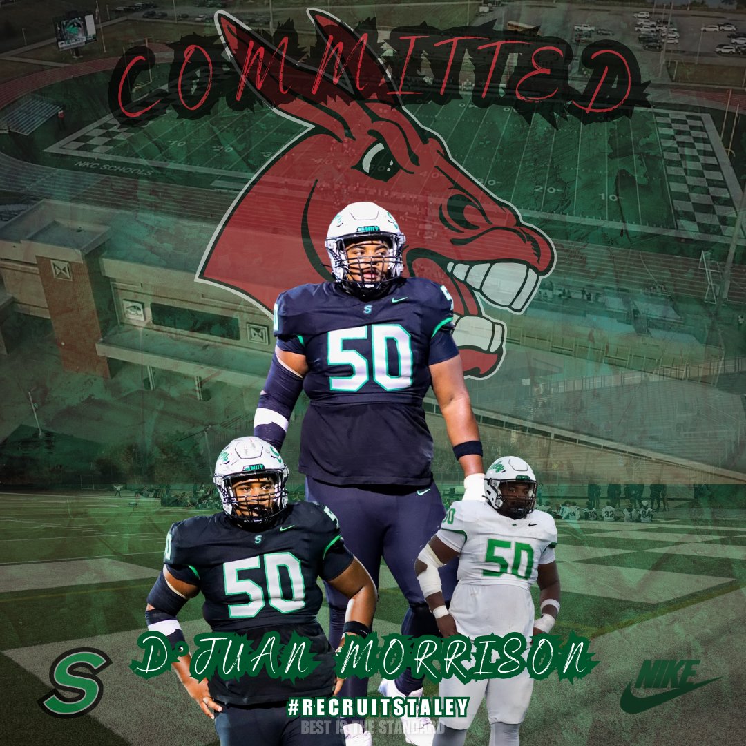 StaleyRecruits's tweet image. A dominate force has found a home in the MIAA!! 

Congrats to 2026 DL D'Juan Morrison  (@DJuanMorrison) on his commitment to the University of Central Missouri! 

#RecruitStaley #BITS #PlayFAST25