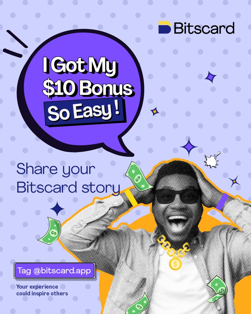 bitscardng's tweet photo. Who doesn’t love a little extra? 💸

Secure the bag with Bitscard. Fast bonuses, seamless spending, and total control over your digital assets.

The future of your wallet is here. 🚀

Join the movement: [https://t.co/NTlcAW7TDE]

#Bitscard #Fintech #Web3 #PassiveIncome https://t.co/pdcA9BjYZn