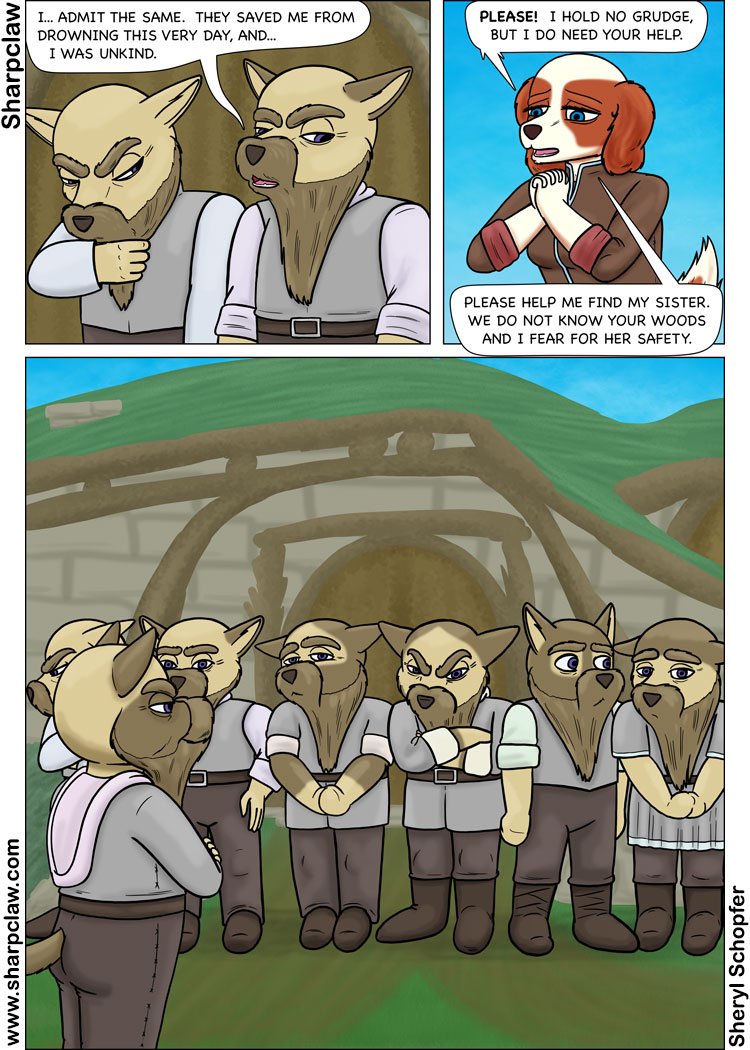 Snarkclaw's tweet photo. Sharpclaw Book 1 Chapter 3 Page 18

Sisters &amp; Brothers - 18 / 20

Book 1 Chapter 03:
The unexpected turns of their journey separate Opal &amp; Ruby. Will they find each other &amp; their way safely home, or do the woods have more adventures in store for them?

Originally Ran
Oct 30, 2019 https://t.co/JUTDaKHSGr