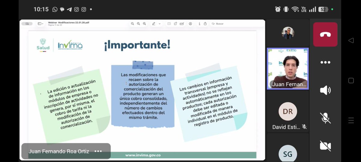 Con la participación de más de 150 usuarios, estamos EN VIVO socializando el módulo de modificaciones de registros a través de InvimÁgil. Un espacio para escuchar y resolver dudas📽️ de nuestros usuarios. ¡Conéctate ya!👇<a href="/Confecamaras/">Confecámaras</a> <a href="/ANDI_Colombia/">ANDI</a>
➡️youtube.com/live/0ea3MUoae…