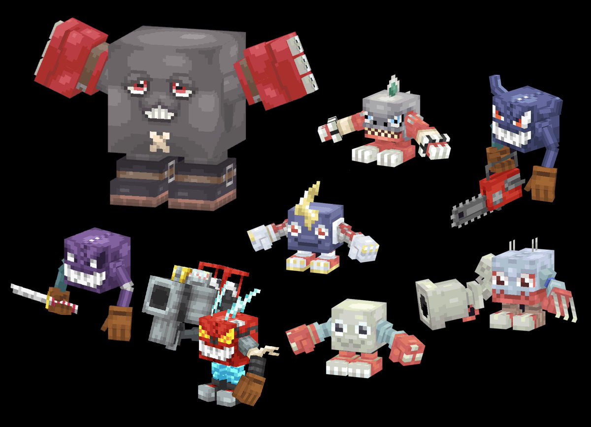 themodderG's tweet photo. Mamemon family is almost (there a gazillion of them) fully modeled for #thedigimod!
Check here who made each model: https://t.co/uSmcvJcMcP
And meet us here: https://t.co/TqOTabuGl6
#digimon #minecraft #pixelart https://t.co/yvNY88oUXE