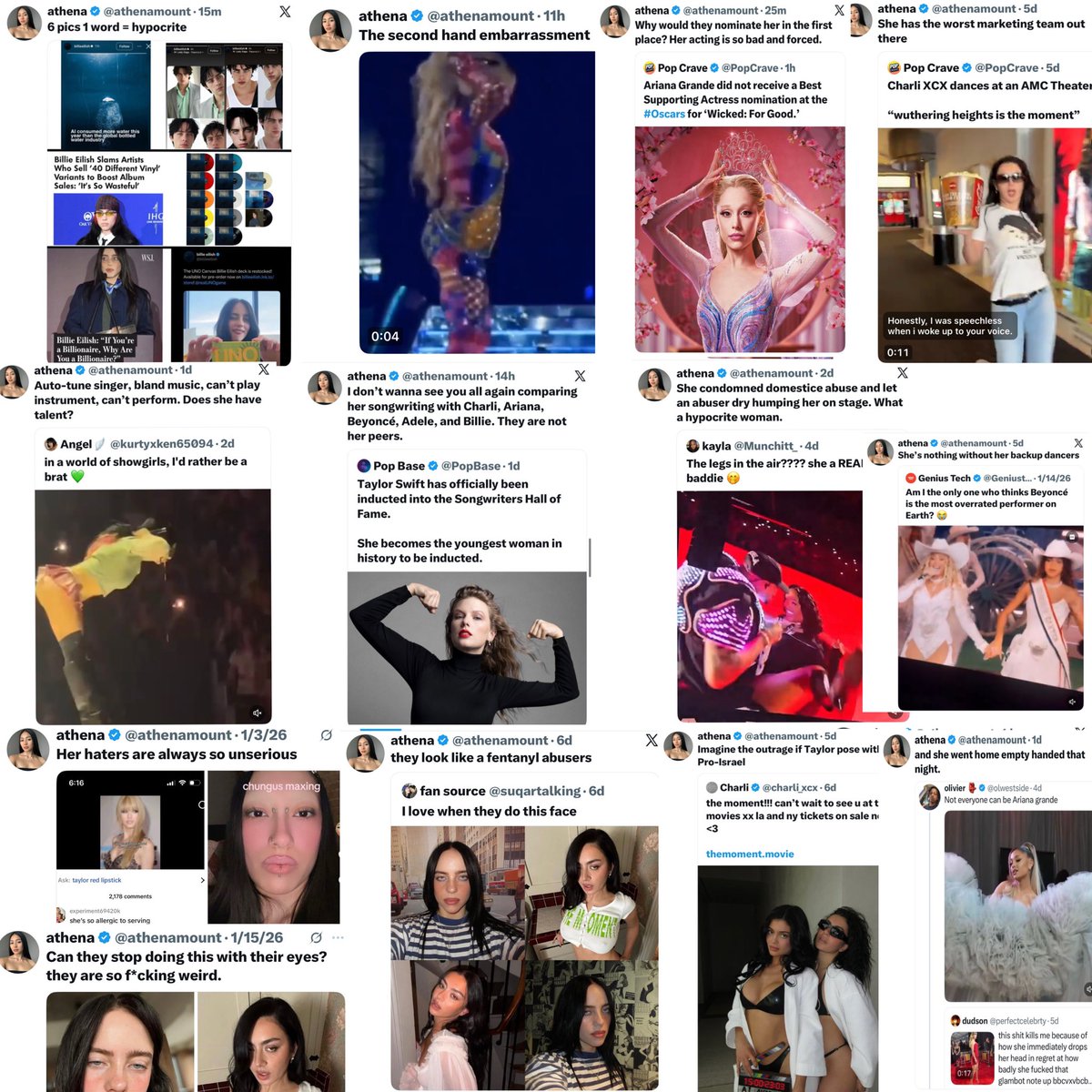 Imagine talking about feminism when your whole account is based on throwing hate only on female artists and the only female artist that he speaks well is Taylor Swift.

You’re not a feminist just for wanting to see Taylor above all the other womens, you’re a hypocrite like Taylor