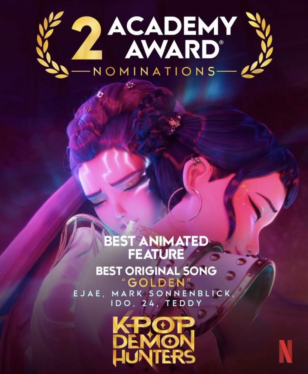 cruzencanada's tweet photo. KDH logra 2 nominaciones a los Oscar, incluida mejor película animada 🥹
Felicidades a todo el equipo de artistas 😭, en especial al increíble equipo de CFX (ropa y pelo) que hizo que mi experiencia en esta peli fuera inolvidable 🩶 사랑해요 🫰🏽 https://t.co/NwjcbWgVnC