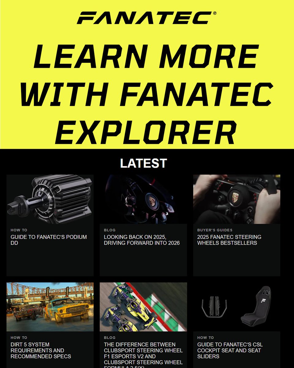 Game developers are now equipped with the tools to fully integrate the Fanatec SDK into Xbox titles to support RevLEDs, displays, and additional button inputs. 

Tag which game should implement Fanatec SDK support next!

📚 Full Article: fntc.io/Explorer-Xbox-…