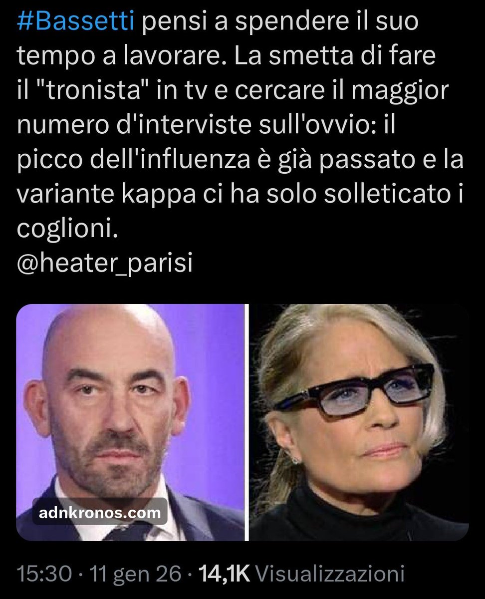 Capito cicala_cicala azz... na' Signora! 
"variante kappa ci ha rotto i coglioni" cit. Cicala da Hong Kong 
E poi sarei io il troll. 
Poveraccia!